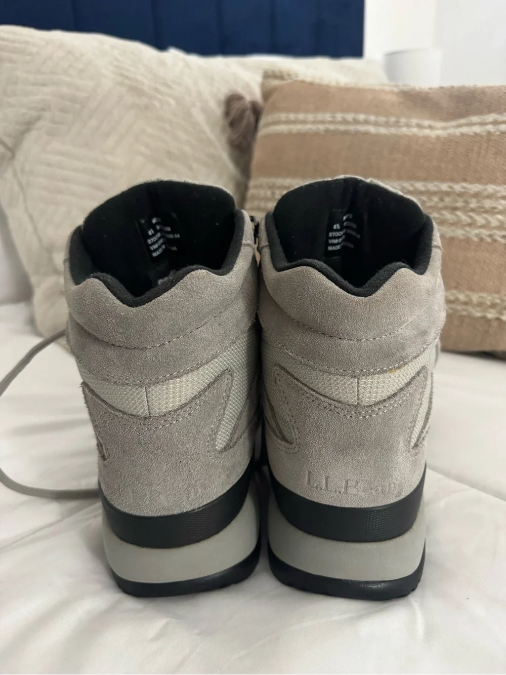L.L. Bean Men's Gray Suede Hiking Rain & Snow Boots